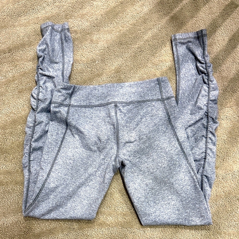 Gray Ruffled ivivvia Kids Leggings